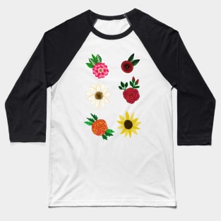 Six simple flowers Baseball T-Shirt